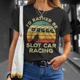 Slot Car Racing Vintage I'd Rather Be Slot Car Racing T-Shirt Gifts for Her