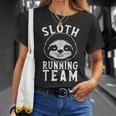 Sloth Running Team Lazy Person Sloth T-Shirt Gifts for Her