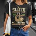 Sloth Running Team Sloth T-Shirt Gifts for Her