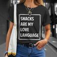 Snacks Are My Love Language Valentines Day Toddler Kid T-Shirt Gifts for Her