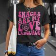 Snacks Are My Love Language Toddler Valentines Day T-Shirt Gifts for Her