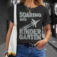 Soaring Into Kindergarten Back To School Jet Military Family T-Shirt Gifts for Her