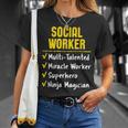 Social Worker Miracle Worker Superhero Ninja Job T-Shirt Gifts for Her