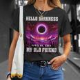 Solar Eclipse 2024 Hello Darkness My Old Friend April 08 24 T-Shirt Gifts for Her