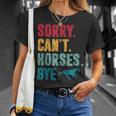 Sorry Can't Horses Bye Vintage Horse Riding Girls T-Shirt Gifts for Her