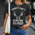 Sorry I Can't It's Hunting SeasonDeer Hunters T-Shirt Gifts for Her