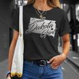 South Dakota Girl Vintage Distressed State Outline Women's T-Shirt Gifts for Her