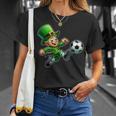 St Patrick's Day Irish Leprechaun Soccer Team Player T-Shirt Gifts for Her