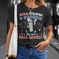 Stars And Stripes Running For Call Lights 4Th Of July Nurse T-Shirt Gifts for Her