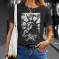 Statue Of Liberty Distressed Usa Graphic T-Shirt Gifts for Her