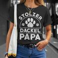 Stolzer Dackel Papa Hundepapa Teckel Dachshund T-Shirt Geschenke für Sie