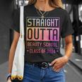 Straight Outta Beauty School Graduation Class Of 2024 T-Shirt Gifts for Her