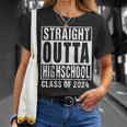 Straight Outta High School Class Of 2024 T-Shirt Gifts for Her