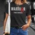 Stroke Awareness Warrior Recovery Red Ribbon T-Shirt Gifts for Her