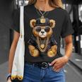 Stylish Bear With Golden Chains T-Shirt Gifts for Her