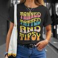 Summer Vacation Tanned Tatted And Tipsy Sunshine Drinking T-Shirt Gifts for Her