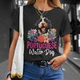 Sunset Retro Portuguese Water Dog Pet Paw T-Shirt Gifts for Her