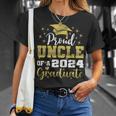 Super Proud Uncle Of 2024 Graduate Awesome Family College T-Shirt Gifts for Her
