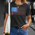 Surf Board American Flag Cool July 4Th For Surfers T-Shirt Gifts for Her