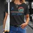 Surf California San Diego Retro Surfer T-Shirt Gifts for Her