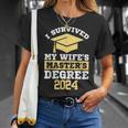 I Survived My Wife's Masters Degree Graduation Class Of 2024 T-Shirt Gifts for Her