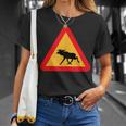 Svenska Swedish Elk Crossing Sign Sverige Black S T-Shirt Geschenke für Sie