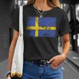 Sweden Flag Swedish T-Shirt Gifts for Her