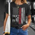 Taekwondo American Flag Taekwondo Fighter Us Flag T-Shirt Gifts for Her