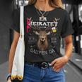 Team Groom Running Deer Stag Party Jga S T-Shirt Geschenke für Sie