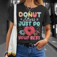 Testing Day Donut Stress Just Do Your Best Cute Teacher T-Shirt Gifts for Her
