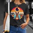 Texas April 8 2024 Astronomy Dog Lover Vintage Solar Eclipse T-Shirt Gifts for Her