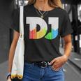 Texto De Dj Con Ecualizador De Coloración Led Para Discjockey Dj Camiseta unisex Regalos para ella