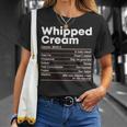 Thanksgiving Whipped Cream Nutritional Facts T-Shirt Gifts for Her