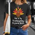 This Is My Thanksgiving Pajama Turkey Day T-Shirt Gifts for Her