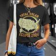 Total Solar Eclipse 2024 American Us Map Colorful T-Shirt Gifts for Her