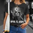 Total Solar Eclipse 2024 Cat Selfie With Totality T-Shirt Gifts for Her