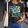 Total Solar Eclipse April 08 2024 Texas Starry Night Cat T-Shirt Gifts for Her