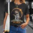 Total Solar Eclipse April 8 2024 America Dinosaurs Trex Dino T-Shirt Gifts for Her