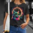 Total Solar Eclipse Cat Wearing Glasses April 8 2024 T-Shirt Gifts for Her