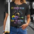 Total Solar Eclipse And Yes It's My Birthday April 8 2024 T-Shirt Gifts for Her