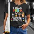 I Train Pre-K Superheroes Back To School Teacher Gif T-Shirt Gifts for Her