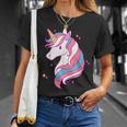 Trans Pride Einhorn Lgbt-Trans-Alliierter Black T-Shirt Geschenke für Sie