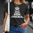 Truck Driver I Can't Stay Home I'm A Trucker T-Shirt Gifts for Her