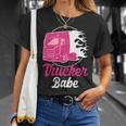 Trucker Babe Truck Driver T-Shirt Gifts for Her