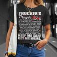 Truckers Prayer Keep Me Safe Get Me Home Hauler Truck Driver T-Shirt Gifts for Her