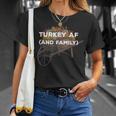 Türkei Af Thanksgiving Familie Truthahn Tagerwandte Papa Witze T-Shirt Geschenke für Sie