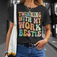 Twinning With My Work Bestie Spirit Week Best Friend Twin T-Shirt Gifts for Her