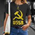 Udssr Used Look Hammer & Sickle Soviet Union Red T-Shirt Geschenke für Sie