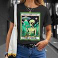 Ufo Alien Smoking Cannabis Weed 420 The Stoner Tarot Card T-Shirt Gifts for Her