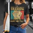 Never Underestimate A Grandpa Who Plays Hand And Foot T-Shirt Gifts for Her